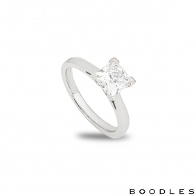 Boodles Platinum Princess Cut Diamond Ring 1.20ct F/VS1